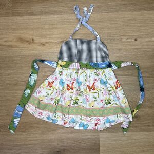 Matilda Jane It's A Wonderful Parade Butterfly Tie Smocked Top Girls Size 4